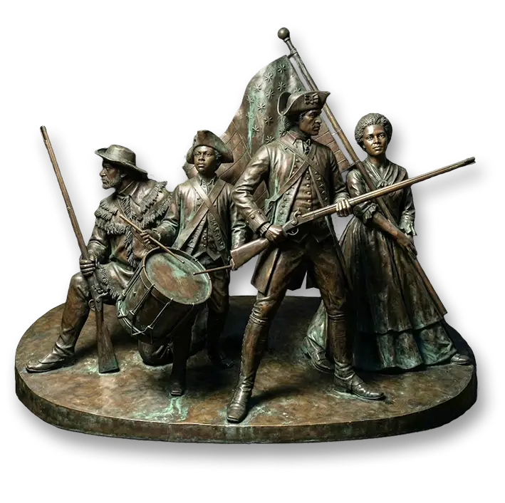 Black Patriots Monument in Bronze